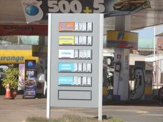 Preço da gasolina subiu em MS acima da alta média nacional (Foto: Marcos Ermínio)