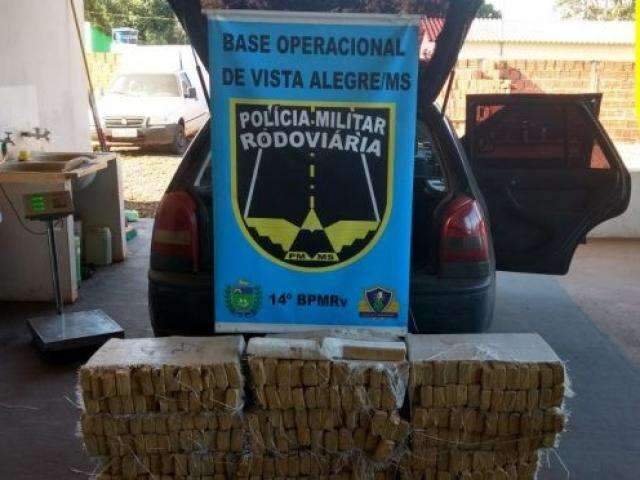 Traficante de MT t&eacute; pego transportando191 tabletes de maconha MS-164