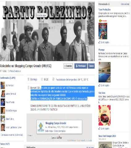 Juiz tira do ar p&aacute;gina do &quot;rolezinho&quot; em shopping da Capital no Facebook