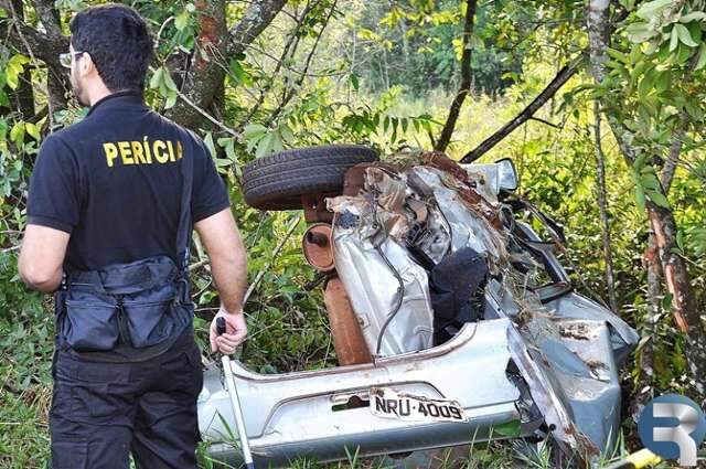 Motorista morre ap&oacute;s ve&iacute;culo bater em capivara e capotar v&aacute;rias vezes