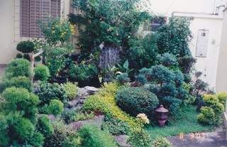 O primeiro jardim oriental construído por Rogério foi um presente para a mãe, que adorava plantas (Foto: Arquivo Pessoal)
