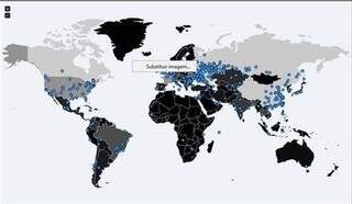 Mapa mostra países afetados pelo ataque. (Foto: Reprodução/ Jornal Extra)