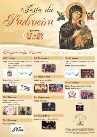 Festa da Padroeira vai durar nove dias, com novena, quermesse e shows