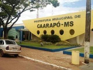 Fachada da Prefeitura de Municipal de Caarapó (Foto: divulgação) 