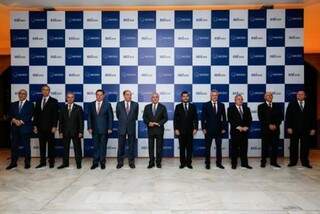 Membros do Fórum dos Governadores do Consórcio Brasil Central, no Palácio Itamaraty Alan Santos/PR)