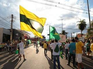 Clima de &quot;Copa do Mundo&quot; simboliza patriotismo que manifestantes querem transmitir no protesto (Foto: Fernando Antunes)
