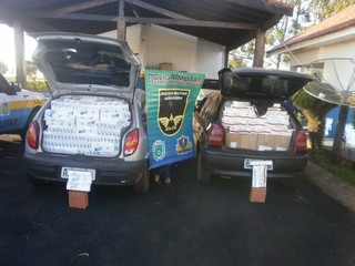 Carros carregados com cigarros contrabandeados s&atilde;o apreendidos pela pol&iacute;cia