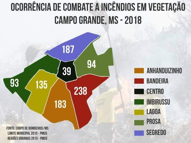 Regi&atilde;o Bandeira &eacute; a que mais registra ocorr&ecirc;ncias no &quot;mapa dos inc&ecirc;ndios&quot;