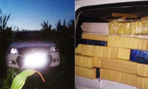 Traficantes fogem e abandonam 3 toneladas de maconha em estrada