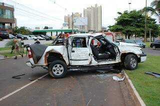 Na Avenida Afonso Pena, pintor industrial morreu na manhã do sábado (Foto: Simão Nogueira)