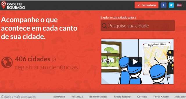 Site indica os locais mais violentos da cidade e apresenta estat&iacute;sticas