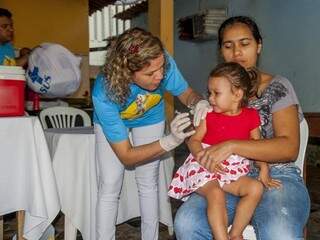 Vacinação contra a poliomielite e sarampo também será oferecida em cidades do interior do Estado, como Corumbá, neste sábado. (Foto: Renê Márcio Carneiro/Prefeitura de Corumbá)