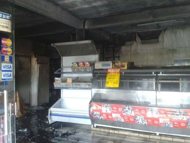 Ladr&otilde;es invadem, n&atilde;o encontram dinheiro e ateiam fogo em a&ccedil;ougue