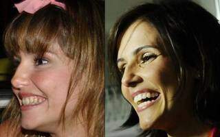 A mudança no sorriso de Débora Seco. (Foto: Reprodução/Internet)