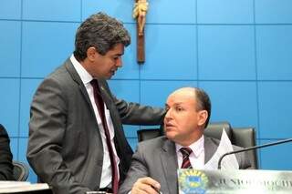 Deputado Rinaldo e o presidente da Assembleia, Junior Mochi (Foto:Divulgação)