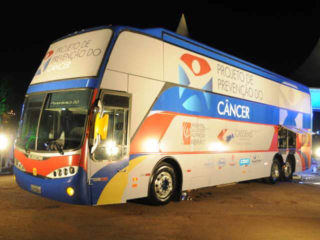  &Ocirc;nibus-hospital come&ccedil;a hoje viagem pelo interior para levar preven&ccedil;&atilde;o ao c&acirc;ncer