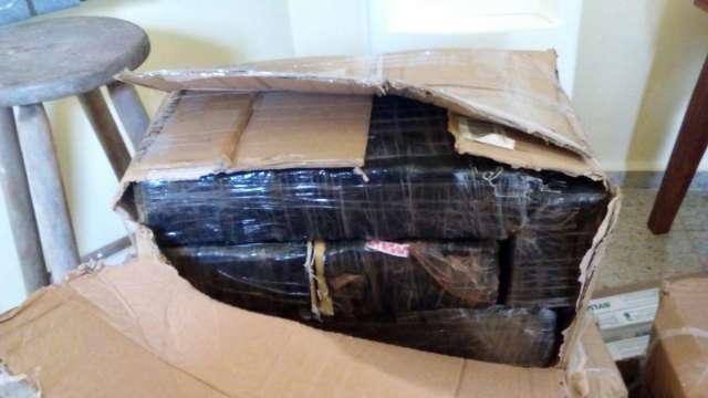PF apreende 300 kg de maconha e prende motorista em flagrante na BR-487 