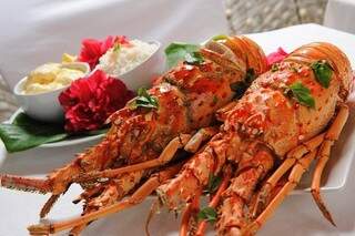 A lagosta faz parte do menu. (Foto:Divulgação) 