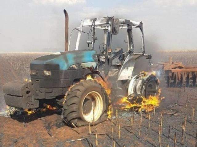 Inc&ecirc;ndio que feriu produtor pode ter destru&iacute;do 100 hectares em Maracaju