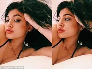 Kylie Jenner conseguiu transformar os lábios com a engenhoca. (Reprodução Instagram)