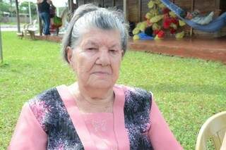 A mais velha matriarca Guazina presente no encontro. Nos olhos a saudade dos velhos tempos e no coração a alegria de ver toda família reunida.