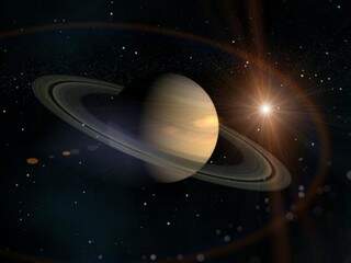 Saturno, o planeta dos anéis.