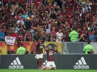 Gabriel, o &quot;Gabigol&quot;, celebra gol marcado sobre o Botafogo no Maracanã (Foto: Alexandre Vidal/Flamengo)