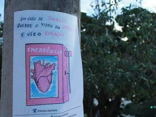 Cartazes são contemporâneos e tem a linguagem da internet (Foto: Marina Pacheco)