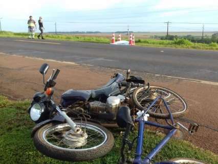 Corpo de ciclista morto em acidente com moto na BR-163 é identificado