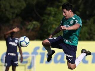 Zagueiro Gustavo Gómez durante do treino do Verdão (Foto: Palmeiras/Divulgação)