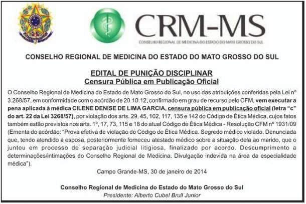 Conselho pune m&eacute;dica por repassar dados de paciente para ex-marido