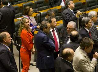 Deputado Edson Giroto em meio à votação da Câmara Federal (Foto: Divulgação)