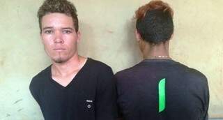 Josué Soares Machado, de 20 anos, foi preso e o sobrinho dele, de 14 anos, foi apreendido. (Foto: Sidnei Bronka/ 94 FM)
