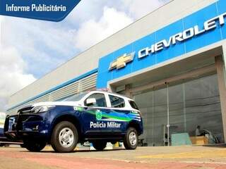 Trailblazer LT, já adesivada, pronta na fachada da Perkal Chevrolet. (Foto Marcos Ermínio)