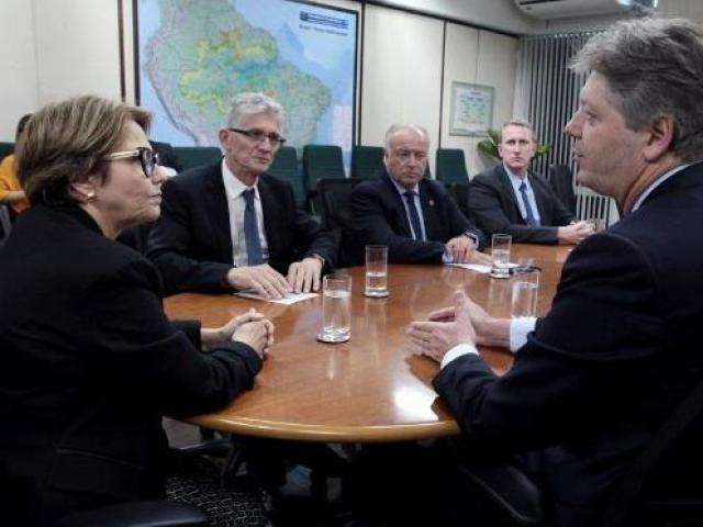 Secret&aacute;rio de MS discute com Tereza Cristina a&ccedil;&otilde;es contra aftosa