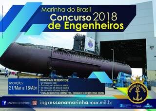 Banner explicativo sobre concurso da Marinha (Foto: Divulgação)