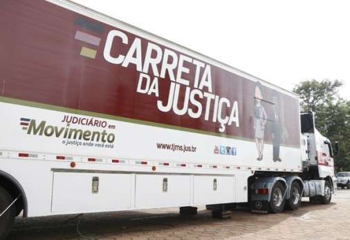 Carreta da Justi&ccedil;a estaciona em Ant&ocirc;nio Jo&atilde;o e fica na cidade at&eacute; 6&ordf;-feira