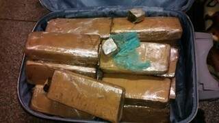 Quatro pessoas foram flagradas com a droga escondida em malas de viagens. (Foto: TL Notícias)