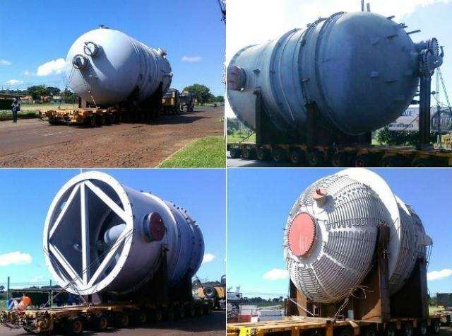 Megaopera&ccedil;&atilde;o &eacute; montada para transportar pe&ccedil;as gigantes da China para MS