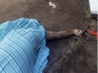 Mulher morreu após receber descarga elétrica (Foto: WhatsApp/EdiçãoMS)
