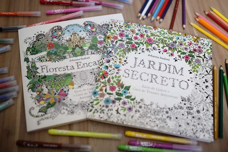 Livros de colorir para adultos + Jardim Secreto