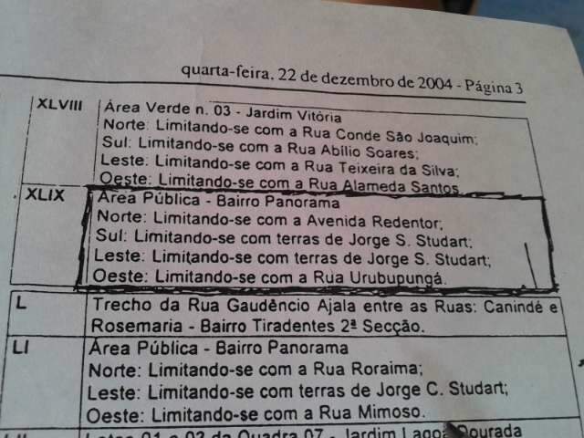 Prefeitura manda 11 fam&iacute;lias deixarem &aacute;rea p&uacute;blica no Jardim Panorama