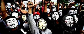 Grupo de hackers Anonymous invandiu dados do MPE-MS na última semana. (Foto: Reprodução/ Facebook)