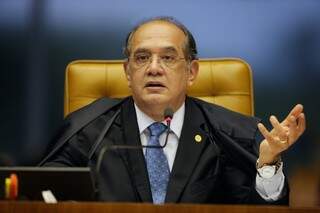 Ministro Gilmar Mendes durante sessão (Foto: STF/Divulgação)