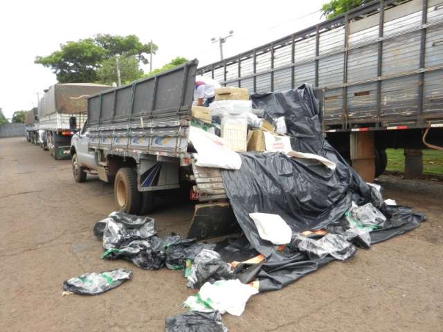 Mais de quatro toneladas de maconha prensada s&atilde;o apreendidas na BR-163