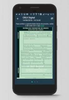 CRLV no celular substitui o documento em papel. (Foto: Serpro/Reprodução)