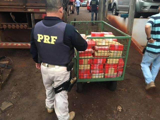 Traficante &eacute; preso com 1,5 milh&atilde;o de d&oacute;lares em coca&iacute;na na MS-164