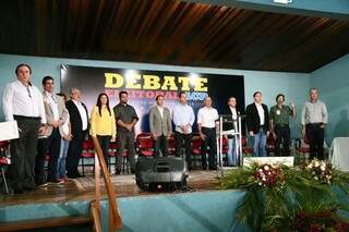 Debate da ACP, nesta terça-feira (13), reúne 13 candidatos a prefeito de Campo Grande. (Foto: Marcos Ermínio).