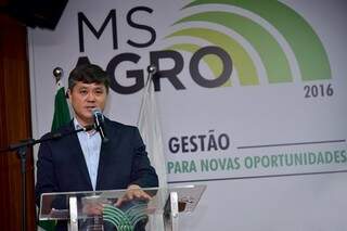 O presidente da Famasul, Maurício Saito, falou durante o MS Agro falou sobre a necessidade de investir na eficiência da gestão das empresas rurais. (Foto: Famasul/ Divulgação)