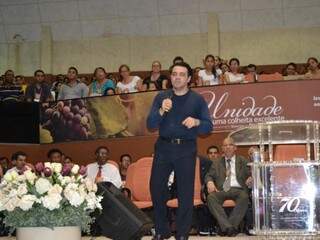 Pastor aproveitou a oportunidade para falar de assuntos polêmicos. (Foto: Simão Nogueira)